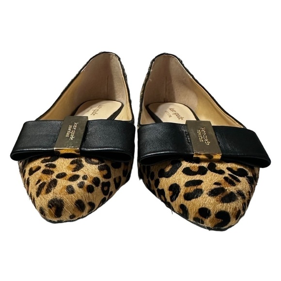 Kate Spade ♠️ Norah Calf Hair Leopard Print Flats Size 8 1/2 - Picture 6 of 7